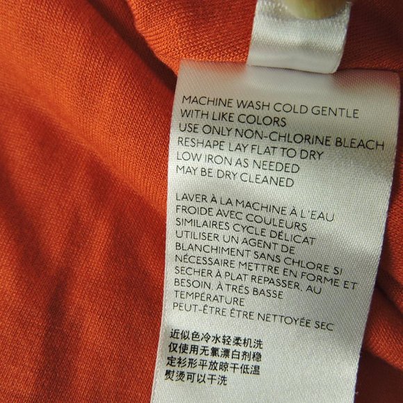 Anthropologie Maeve Dress Sz S Daisy Floral Print soft knit cowl neck orange/red - Picture 11 of 13